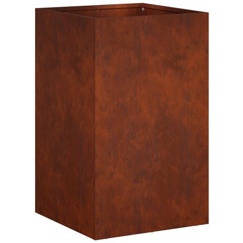 Vaso da giardino Ruggine 30 x 30 x 40 cm Acciaio Corten - Foto 1
