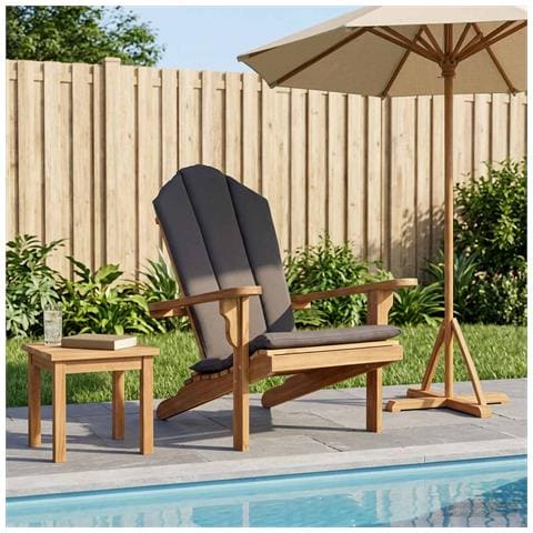 Sedia Adirondack da giardino Naturale Legno di teak solido - Foto 2