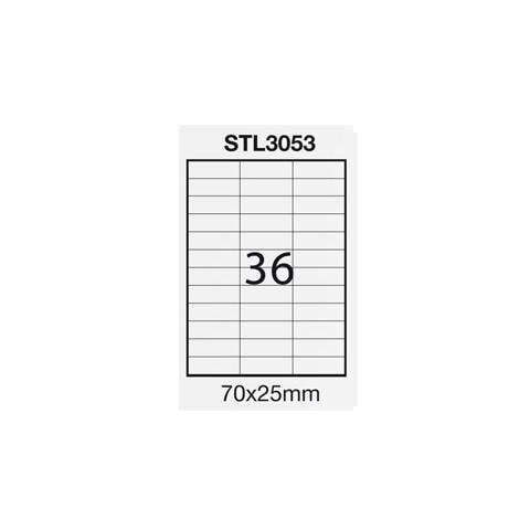etichetta adesiva bianca 100fg a4 70x25mm (36et / fg) - Foto 1