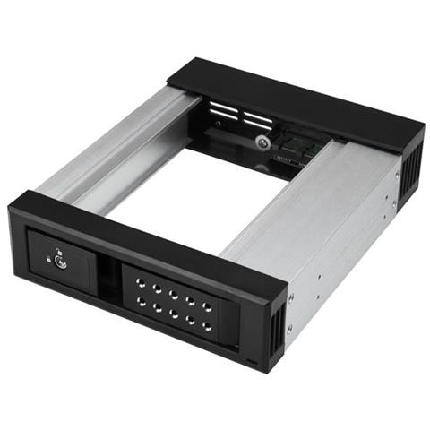 " Modulo Hot Swap per Disco Rigido da 5,25"" a 3,25"" - per Dischi SATA / SAS da 3,5"" - Trayless - Allumunio" - Foto 1