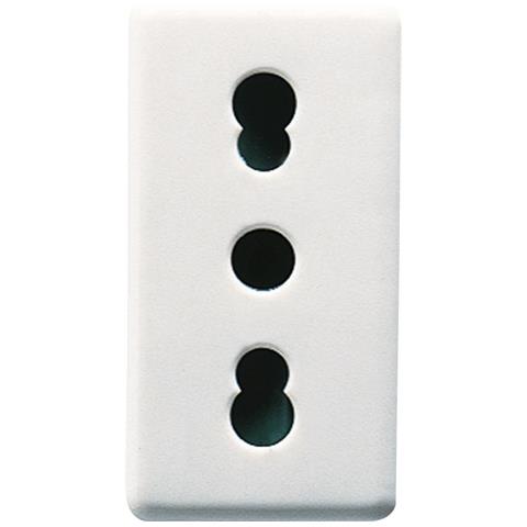 Gw20203 - Presa Bivalente 250v Ac - 2p+t 16a Bivalente - P11-p17 - 1 Modulo - System White - Foto 2