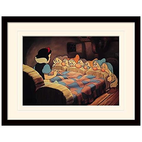 Disney - Montato & Framed 30x40 Stampa - Biancaneve Letto - Foto 1