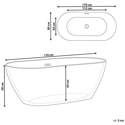 Vasca Da Bagno Freestanding Nera Carrera - Foto 18