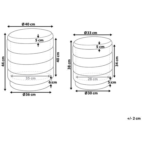 Set Di 2 Pouf Contenitore Color Senape Garland - Foto 17