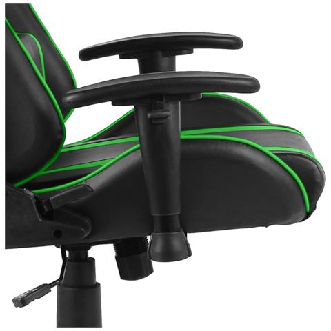 Sedia Da Gaming Girevole Verde In Pvc - Foto 2