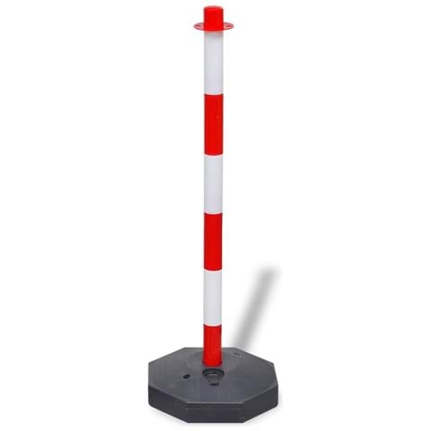 Set Stradale con 4 Pali e 2 Catene in Plastica 10 m Ciascuna - Foto 2