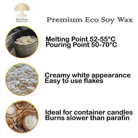 Eco-lux Essentials 4kg Premium Eco Soy Cera Bianco 4kg - Foto 4
