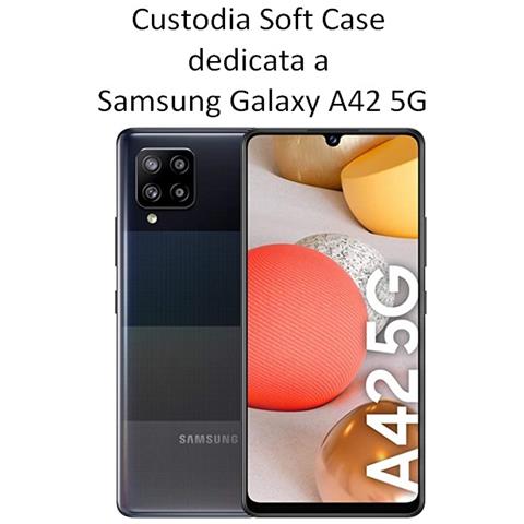 Custodia Tpu Silicone Cover Soft-case Per Samsung Galaxy A42 5g A426 Red - Foto 2