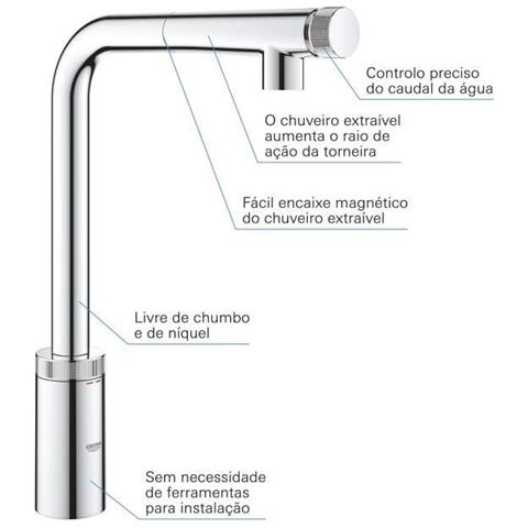 Miscelatore Cucina Monocomando Minta Smartcontrol 31613000 - Foto 2