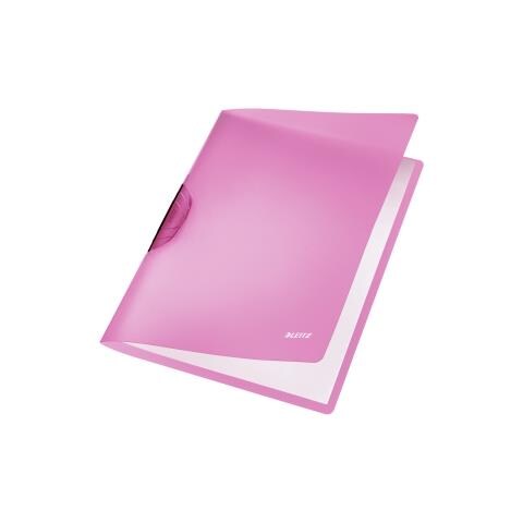 Copertina Leitz ColorClip - A4 - 210 mm Larghezza x 297 mm Lunghezza Dimensione Foglio - 30 Capacità Fogli - Fermaglio Chiusura - Polipropilene - Violetto - Foto 1