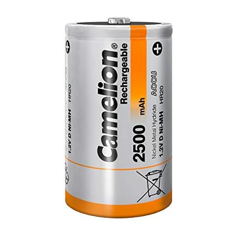 Confezione di 2 batterie ricaricabili R20, tipo D, da 2500 mAh - Foto 2