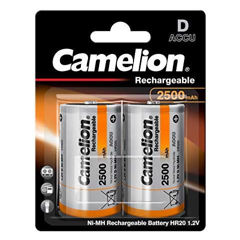 Confezione di 2 batterie ricaricabili R20, tipo D, da 2500 mAh - Foto 1
