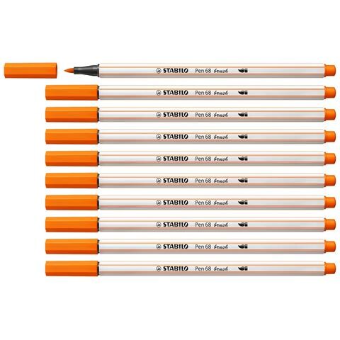 Pen 68 brush - Pennarello Premium con punta a pennello - Confezione da 10 - Vermiglio pallido - Foto 1