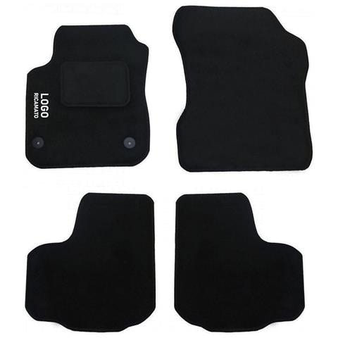 Tappetini Auto Compatibili Per Up | Tappeti Sagomati | In Moquette Nera | Logo Ricamato Battitacco E Clip Di Fissaggio | Accessori Interni - Foto 1