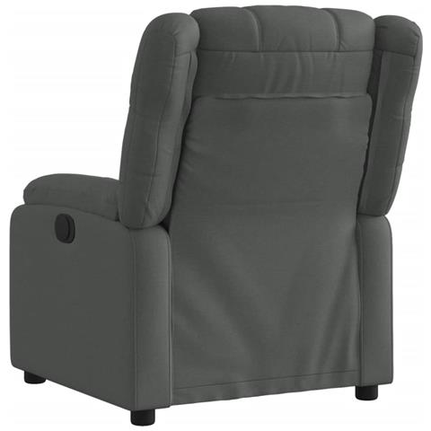 Poltrona Reclinabile In Tessuto Grigio Scuro - Foto 3
