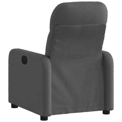 Poltrona Reclinabile In Tessuto Grigio Scuro - Foto 3