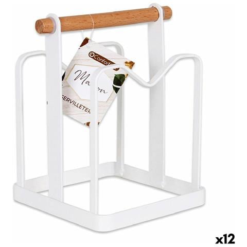 Portatovagliolo Confortime 124022 Bianco 14,2 X 12,2 X 18,7 Cm (12 Unità) - Foto 1