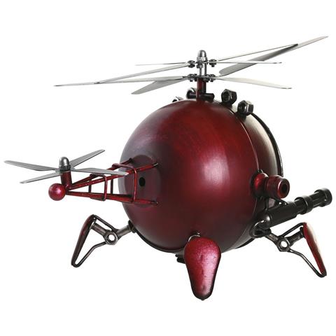 Orologio Da Tavolo Dkd Home Decor 23 X 33,5 X 22 Cm Cristallo Rosso Argentato Ferro (2 Unità) - Foto 3