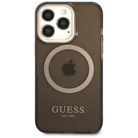 Cover Per Iphone 14 Pro Tpu Gold Outline, Nero - Foto 1