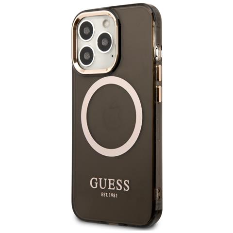 Cover Per Iphone 14 Pro Tpu Gold Outline, Nero - Foto 2
