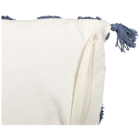 Cuscino Decorativo Jacaranda Cotone 45 X 45 Cm Geometrico Trapuntato Blu - Foto 6