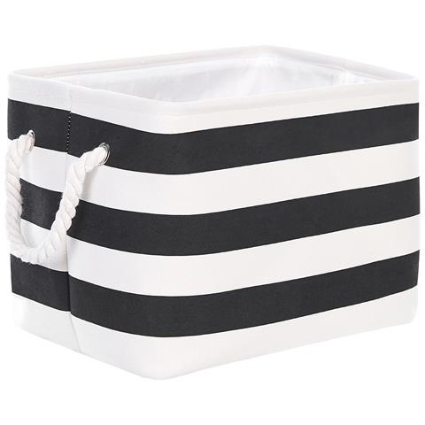 Set Di 3 Cestini Darqab Cotone Nero /bianco - Foto 2