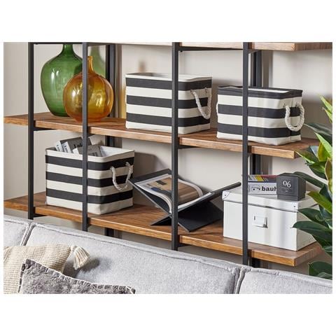 Set Di 3 Cestini Darqab Cotone Nero /bianco - Foto 1