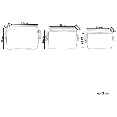 Set Di 3 Cestini Darqab Cotone Nero /bianco - Foto 11