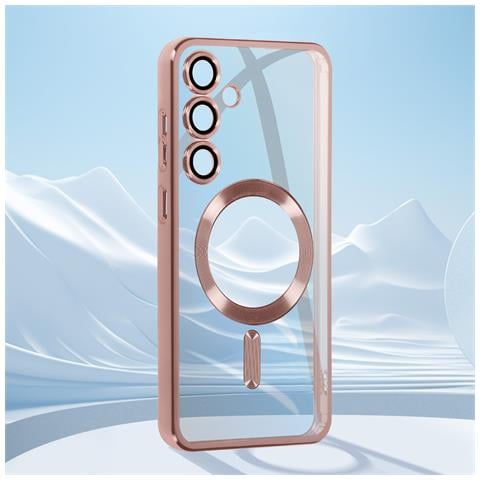 Cover Magsafe Per Samsung S24 In Silicone Bordo Cromato - Foto 2