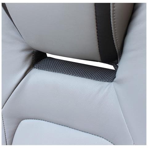 Poltrona Da Ufficio E Gaming Ergonomica In Pelle Grigio Chiaro Misano - Foto 5