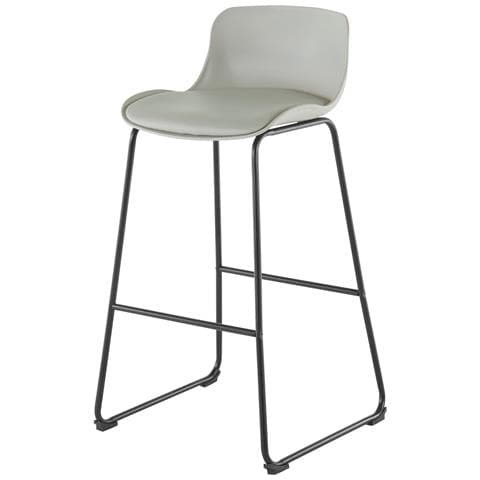 Jasmin Set Di 2 Sgabelli Imbottiti In Pu Grigio Chiaro - Foto 7