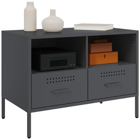 Mobile TV Antracite 68x39x50,5 cm in Acciaio - Foto 2