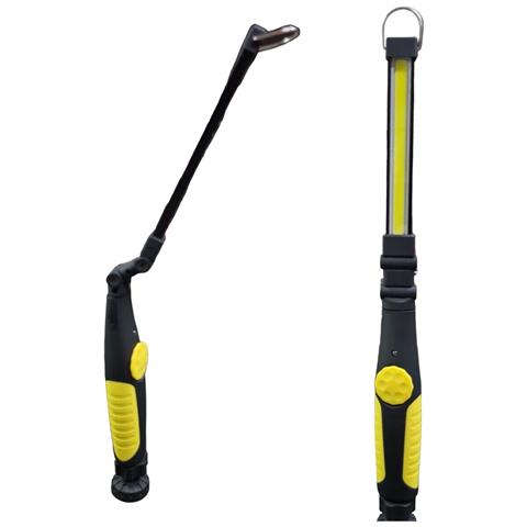 Lampada Torcia Lavoro Calamita Portatile Ricaricabile Regolabile Led Cob Teb0204 - Foto 2