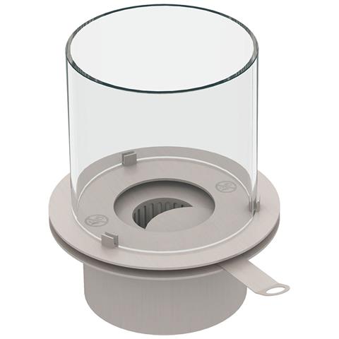 Bruciatore Tondo Con Vetro Per Camino A Bioetanolo Biocamino Inox 1,5 Lt D. 25 - Foto 2