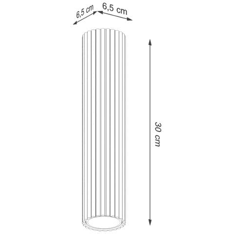 Lampada Da Soffitto Karbon 30 Nero Sl. 1570 - Minimalista Lampada Da Soffitto Nero 30x6.5x6.5 Cm - Foto 2