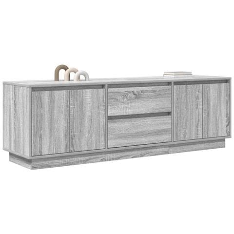 Mobile Porta TV con Luci LED Grigio Sonoma 160,5x41x50 cm - Foto 10