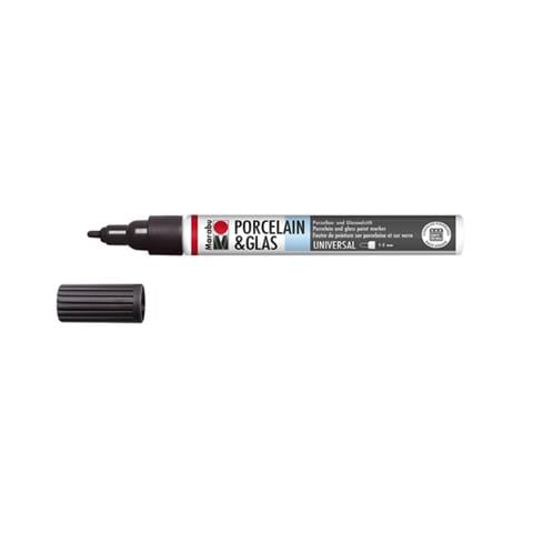 Pennarello ""porcelain & Glass"" Con Punta Da 1mm - Colore Nero 073 - Foto 1