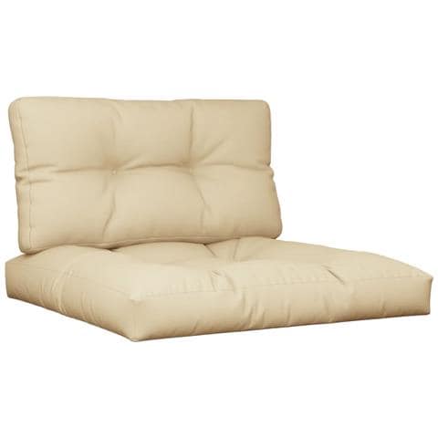 Cuscini Per Pallet 2 Pz Beige In Tessuto - Foto 2