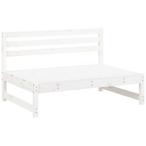 Set Salotto Da Giardino 6 Pz Bianco In Legno Massello Di Pino - Foto 3
