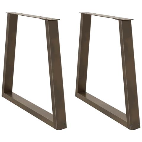 Gambe Per Tavolo Pranzo A V 2pz Naturale 70x(72-73,3)cm Acciaio - Foto 1