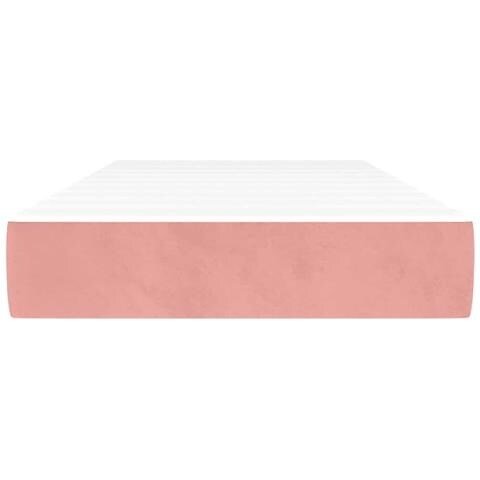 Materasso A Molle Insacchettate Rosa 100x220x20 Cm In Velluto - Foto 3