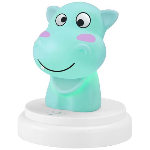 Ippopotamo Led Luce Notturna Silly Hippo Design Divertente, Verde Acqua - Foto 2