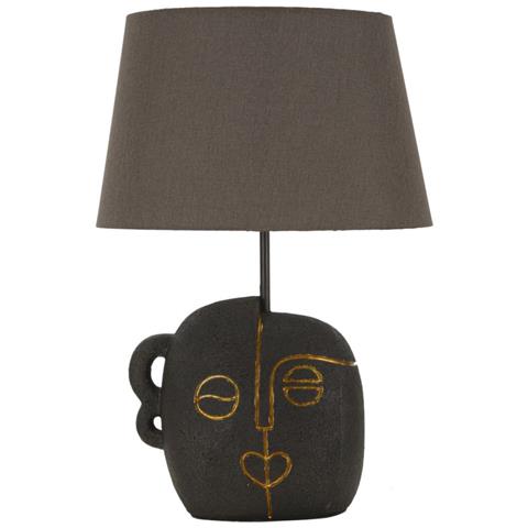 Lampada Da Tavolo Mf162 - Marrone - Poliresina - 30,5x30,5x46 Cm - Foto 1