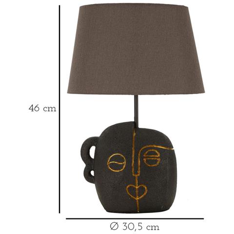 Lampada Da Tavolo Mf162 - Marrone - Poliresina - 30,5x30,5x46 Cm - Foto 6