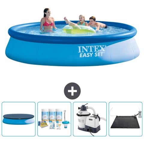 Piscina Fuori Terra - In Giro - 396x396x84 Cm - Blu - Include Accessori Coordinati Cb62 - Foto 1