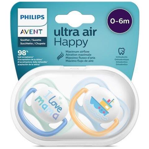 Avent 2 Succhietti Ultra Air 0-6Mesi Maschio Mama - Foto 1