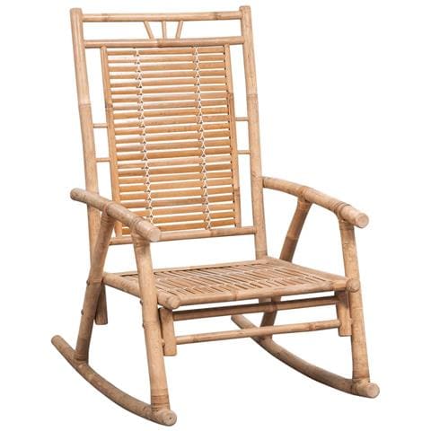 Sedia A Dondolo Con Cuscino In Bambù - Foto 1