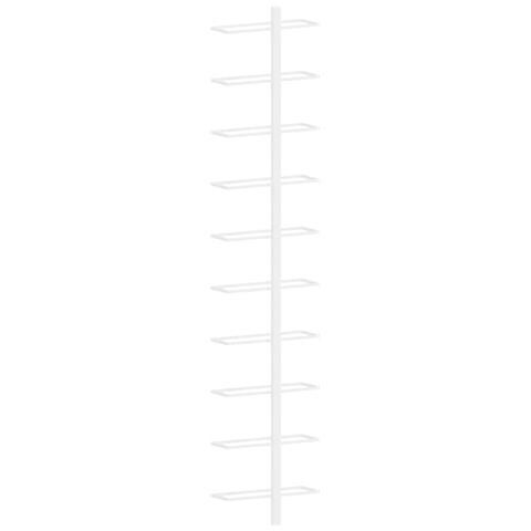 Portavini Da Parete Per 10 Bottiglie 2 Pz Bianco In Metallo - Foto 8