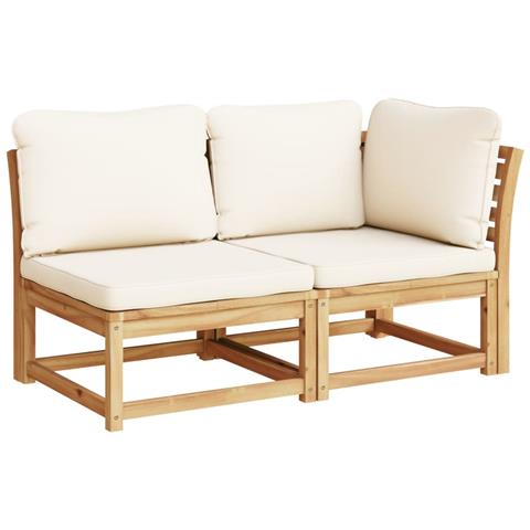 Lusso Casadino -  Set Salotto Da Giardino 2 Pz Con Cuscini Legno Massello Acacia - Foto 1