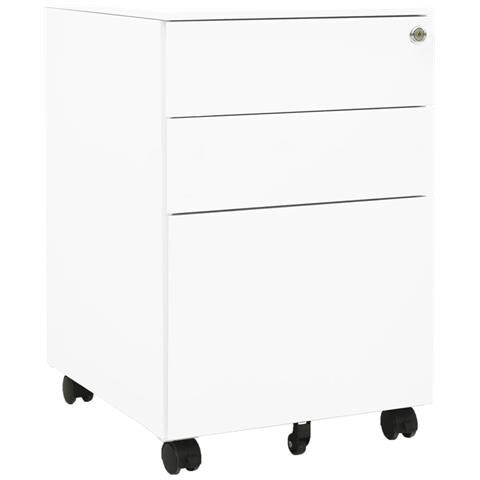 Lusso Casadino -  Schedario Mobile Bianco 39x45x60 Cm In Acciaio - Foto 2